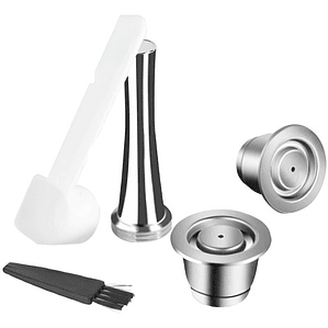 2 Cápsulas Reutilizables Acero Para Nespresso +apisonador Y+
