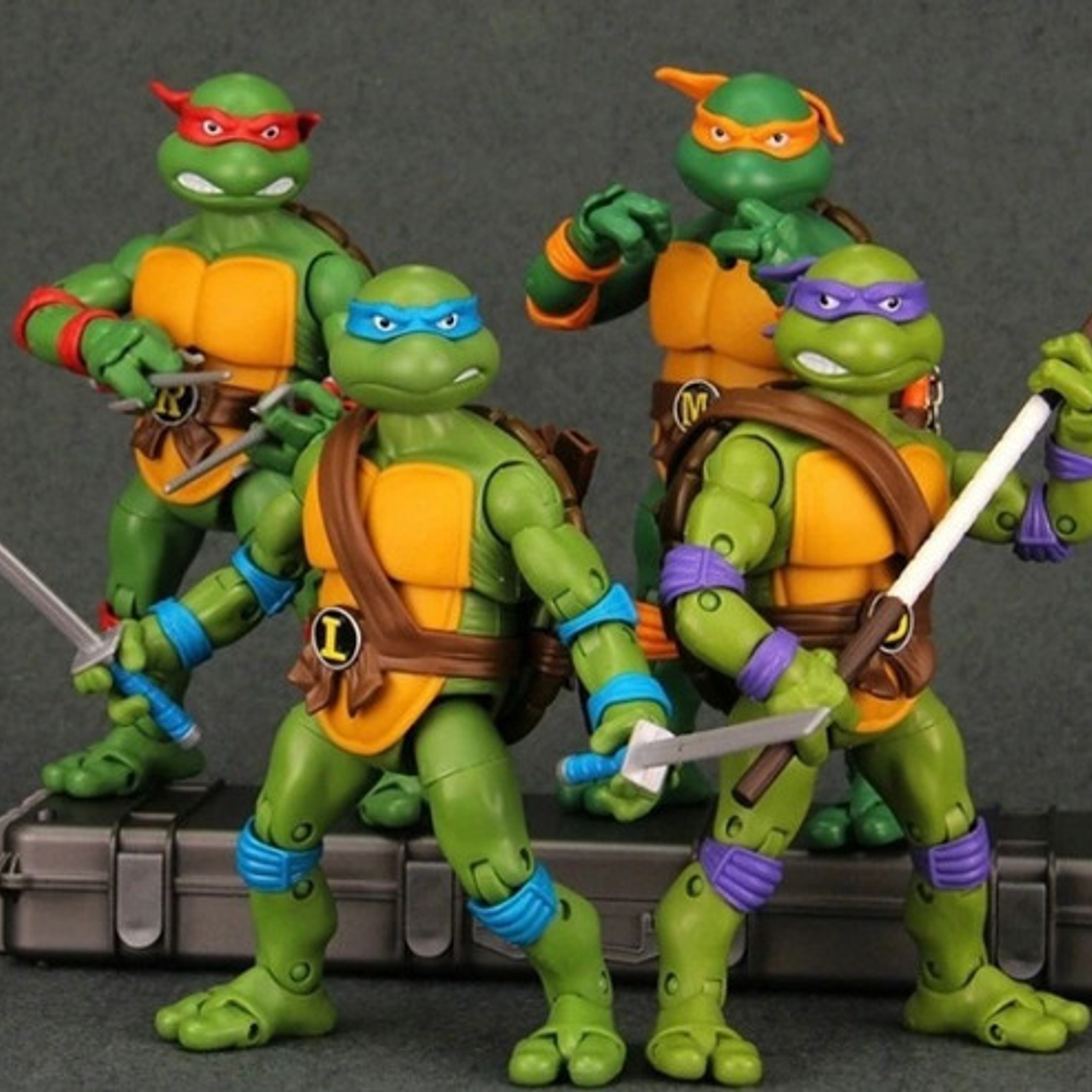 Set Tortugas Ninja Clásicas Articuladas 16cm Armas Calidad 2
