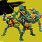 Set Tortugas Ninja Clásicas Articuladas 16cm Armas Calidad - Miniatura 3