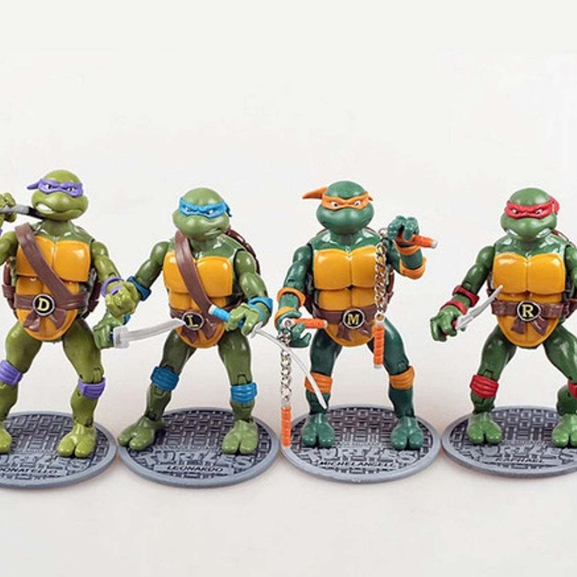 Set Tortugas Ninja Clásicas Articuladas 16cm Armas Calidad 4