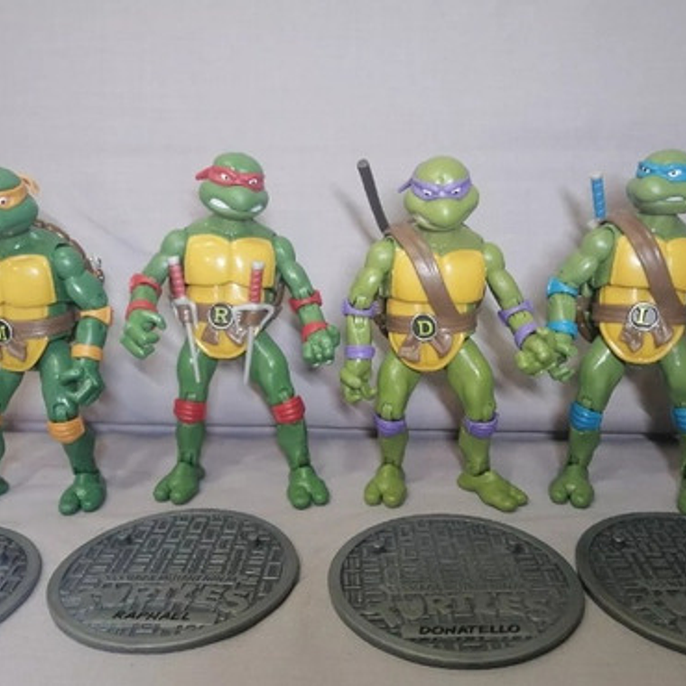 Set Tortugas Ninja Clásicas Articuladas 16cm Armas Calidad 5