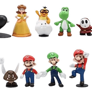 Figura Nintendo Set Mario Bros 12 Unidades Calidad Express