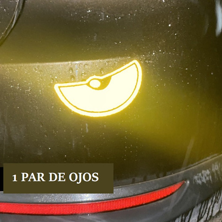  Stickers 3d Par Ojos Reflectantes Autoadhesivo Auto Tunning 2