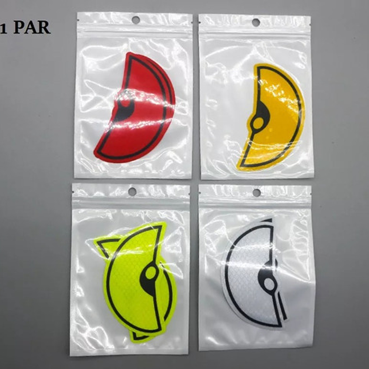  Stickers 3d Par Ojos Reflectantes Autoadhesivo Auto Tunning 9