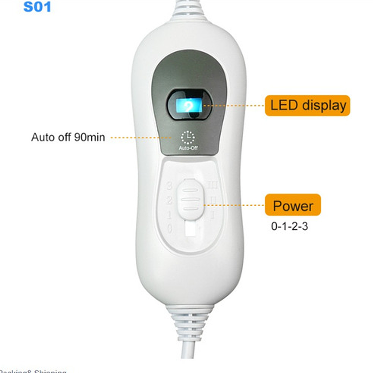 Calienta Pies Suave Sherpa Premium Único Con Mando Y En Caja 3