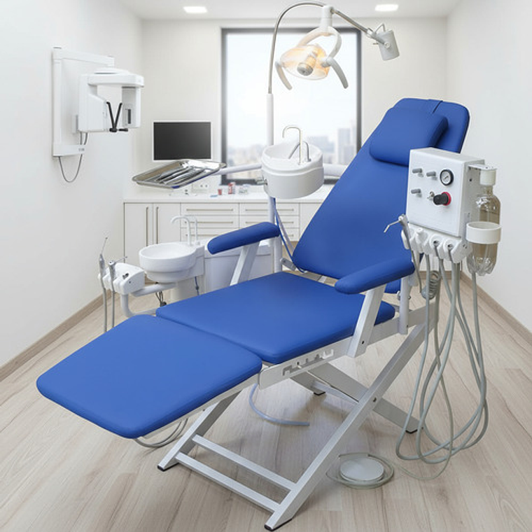 Sillón Dental Portátil Completo Con Trimodular Y Luz Calidad 2