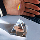 Pirámide Arcoiris Refracción Luz Ciencia Prisma 40x40x40mm - Miniatura 2