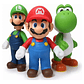 Figuras Mario Bros Luigi Yoshi Set 3 Piezas Articuladas  - Miniatura 1