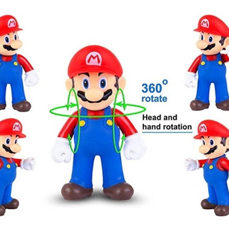 Figuras Mario Bros Luigi Yoshi Set 3 Piezas Articuladas  4