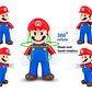 Figuras Mario Bros Luigi Yoshi Set 3 Piezas Articuladas  - Miniatura 4