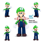 Figuras Mario Bros Luigi Yoshi Set 3 Piezas Articuladas  - Miniatura 5