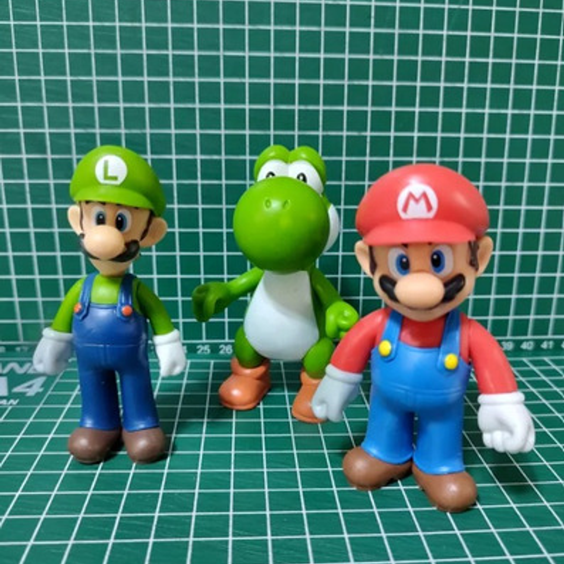 Figuras Mario Bros Luigi Yoshi Set 3 Piezas Articuladas  6