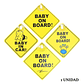 Letrero Bebe A Bordo Seguridad Baby On Board Modelos - Miniatura 1