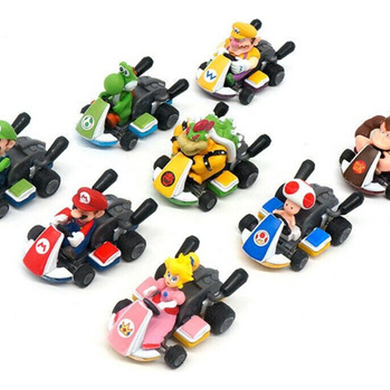 Figuras Super Mario Kart Set 8 Figuras A Fricción Calidad 1