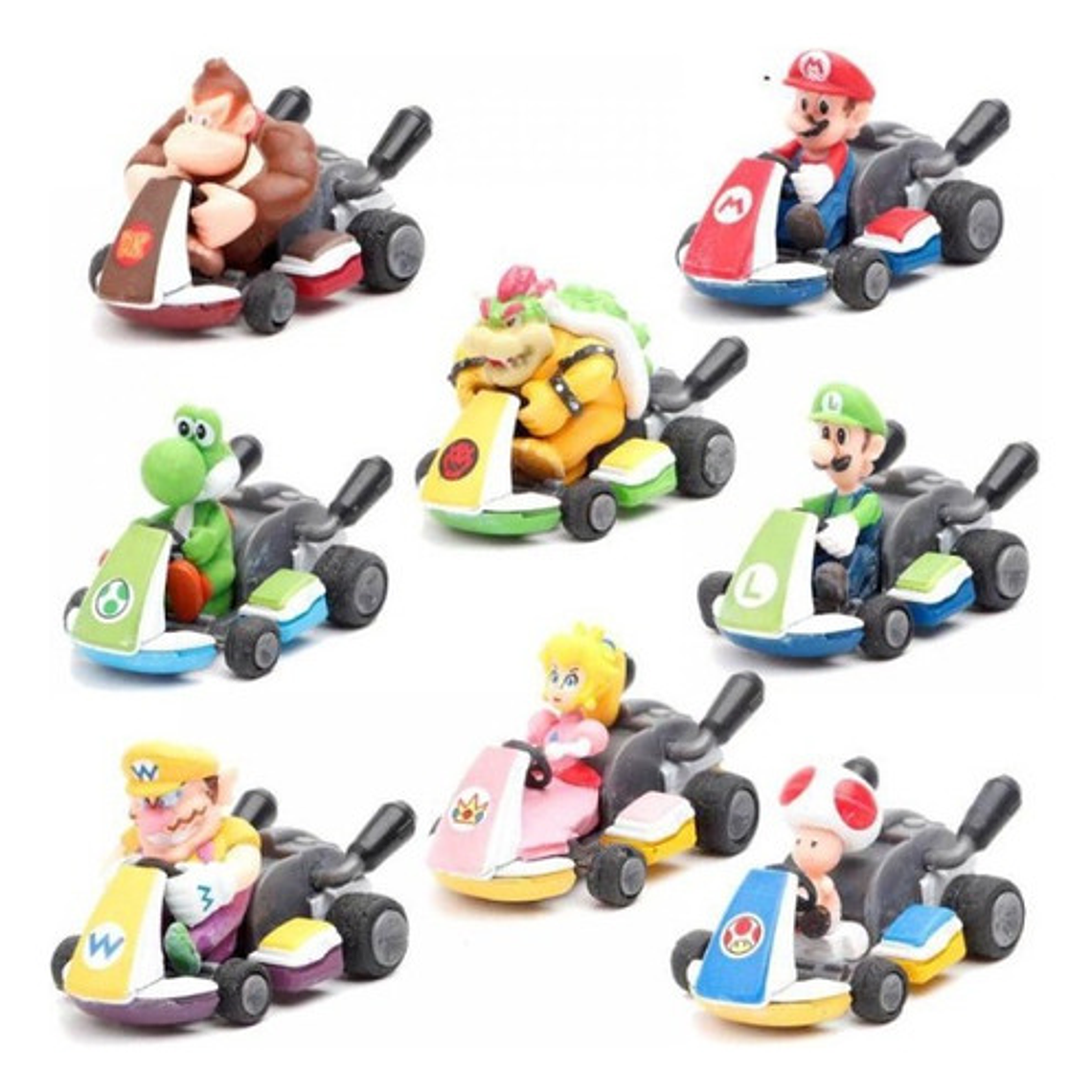  Figuras Super Mario Kart Set 8 Figuras A Fricción Calidad 5