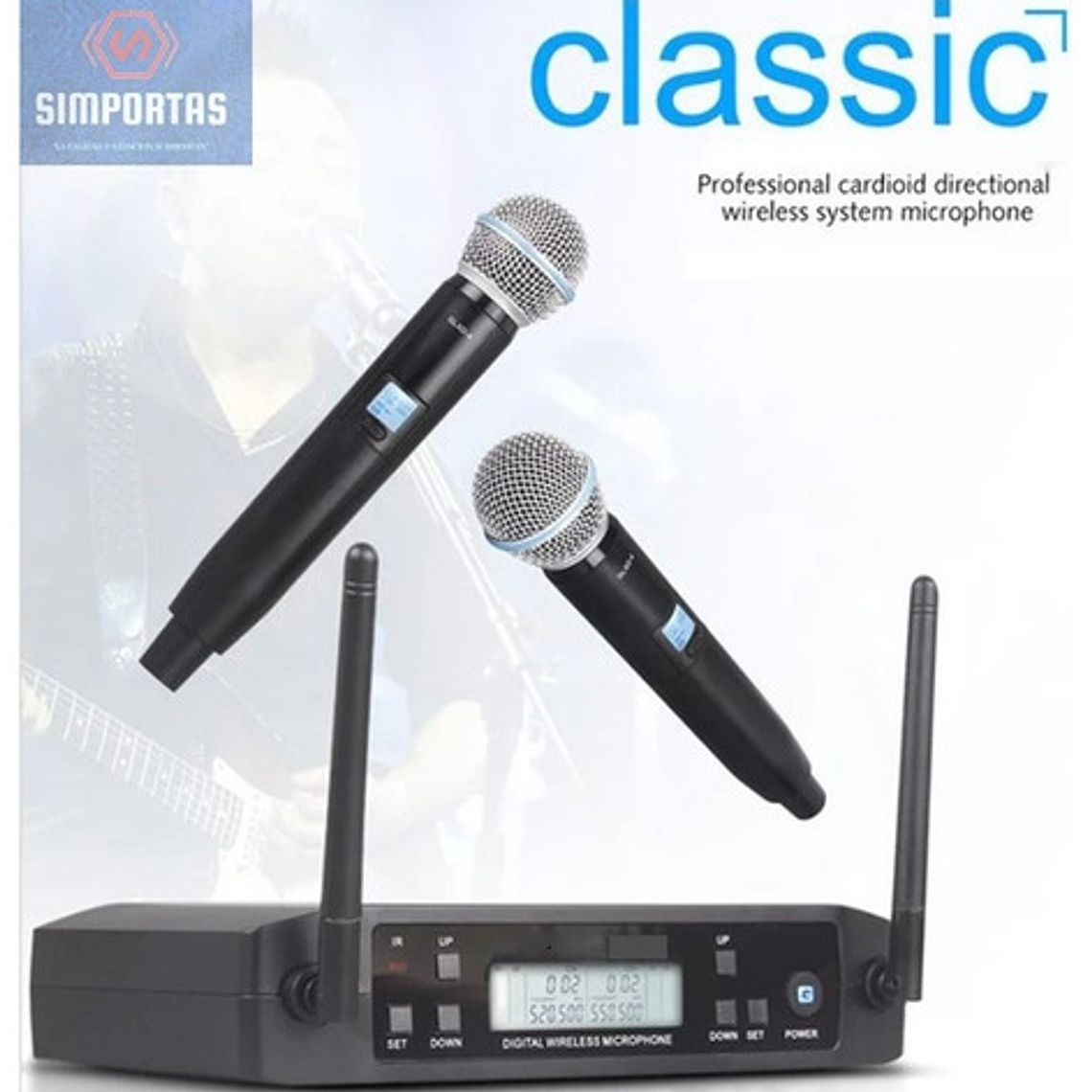 Kit Micrófonos Inalámbricos Profesional Automático Cardioide 4