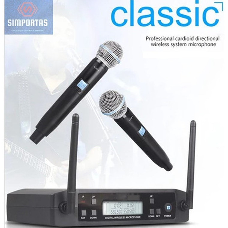 Kit Micrófonos Inalámbricos Profesional Automático Cardioide 4