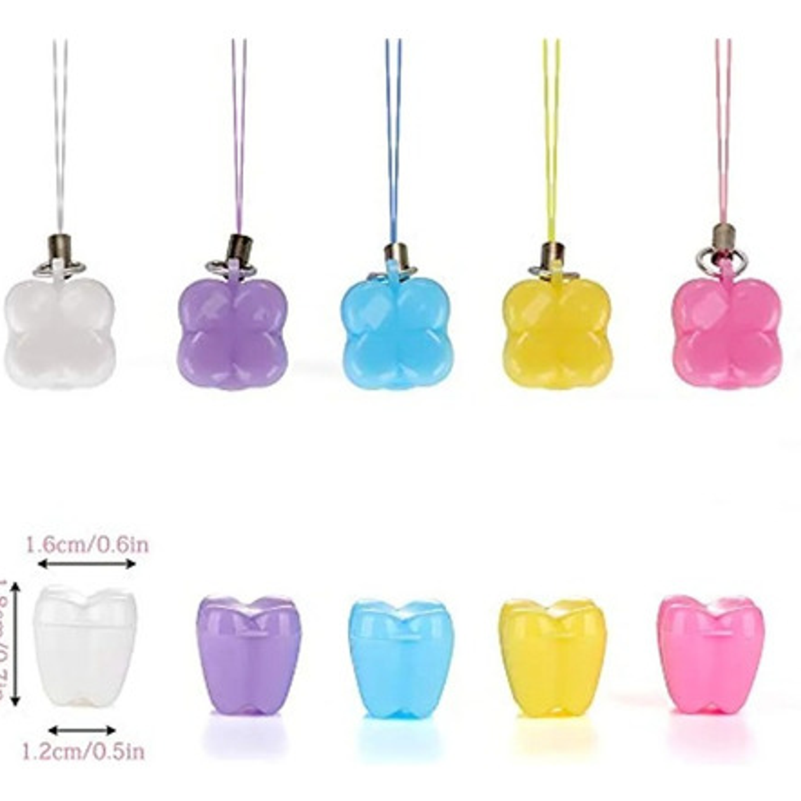 Muelitas Colgantes Para Guardar Dientes De Leche Pack 10 Un 6