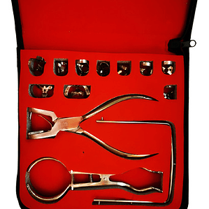 Set Xl Aislación Absoluta Perforador Porta Clamp Ivory Prof 