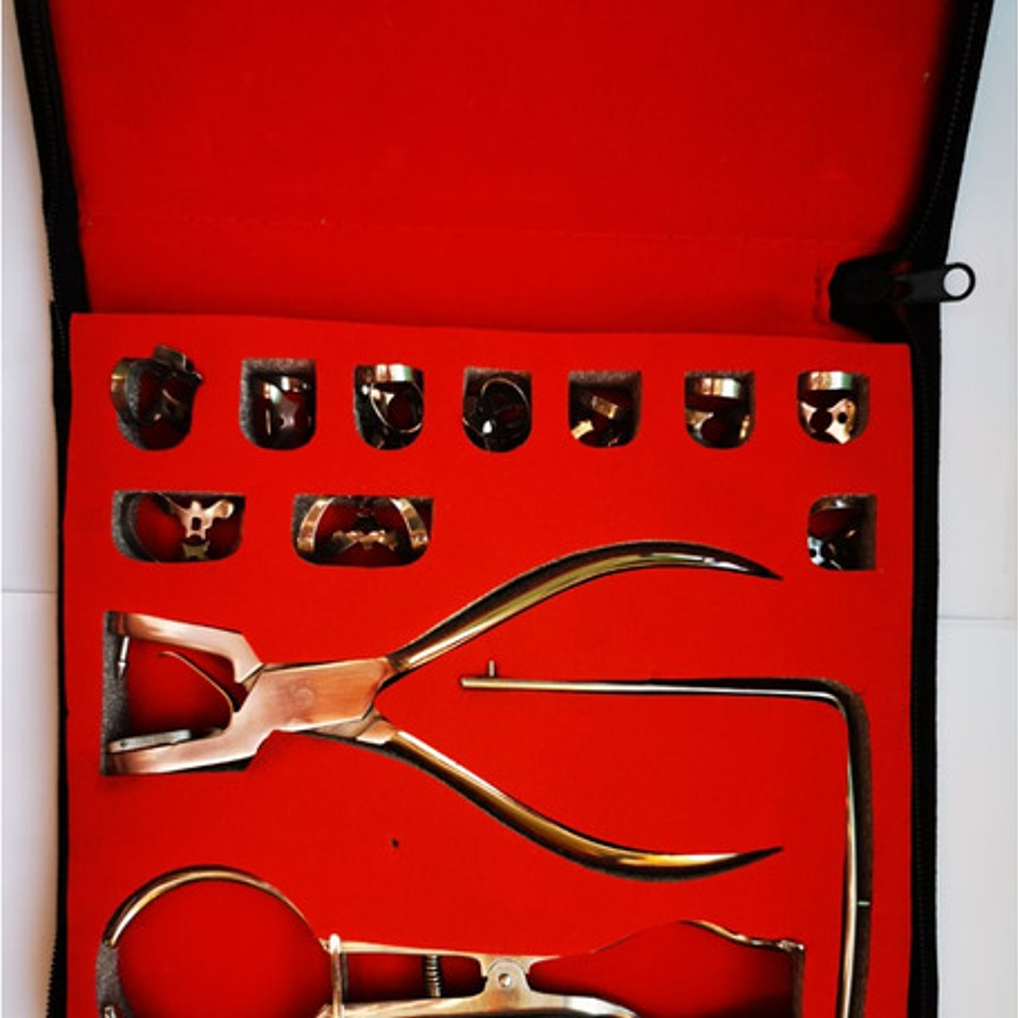 Set Xl Aislación Absoluta Perforador Porta Clamp Ivory Prof  3