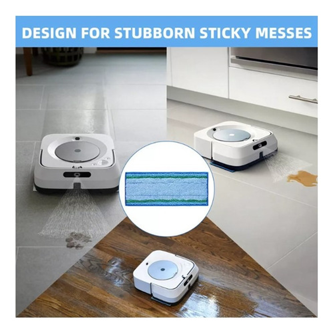 Paño Repuesto Para Irobot Braava Jet M6 Wet Último Modelo  2