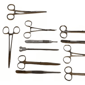 Set Quirúrgico 12 Instrumentos Cirugía Menor Calidad Pacard