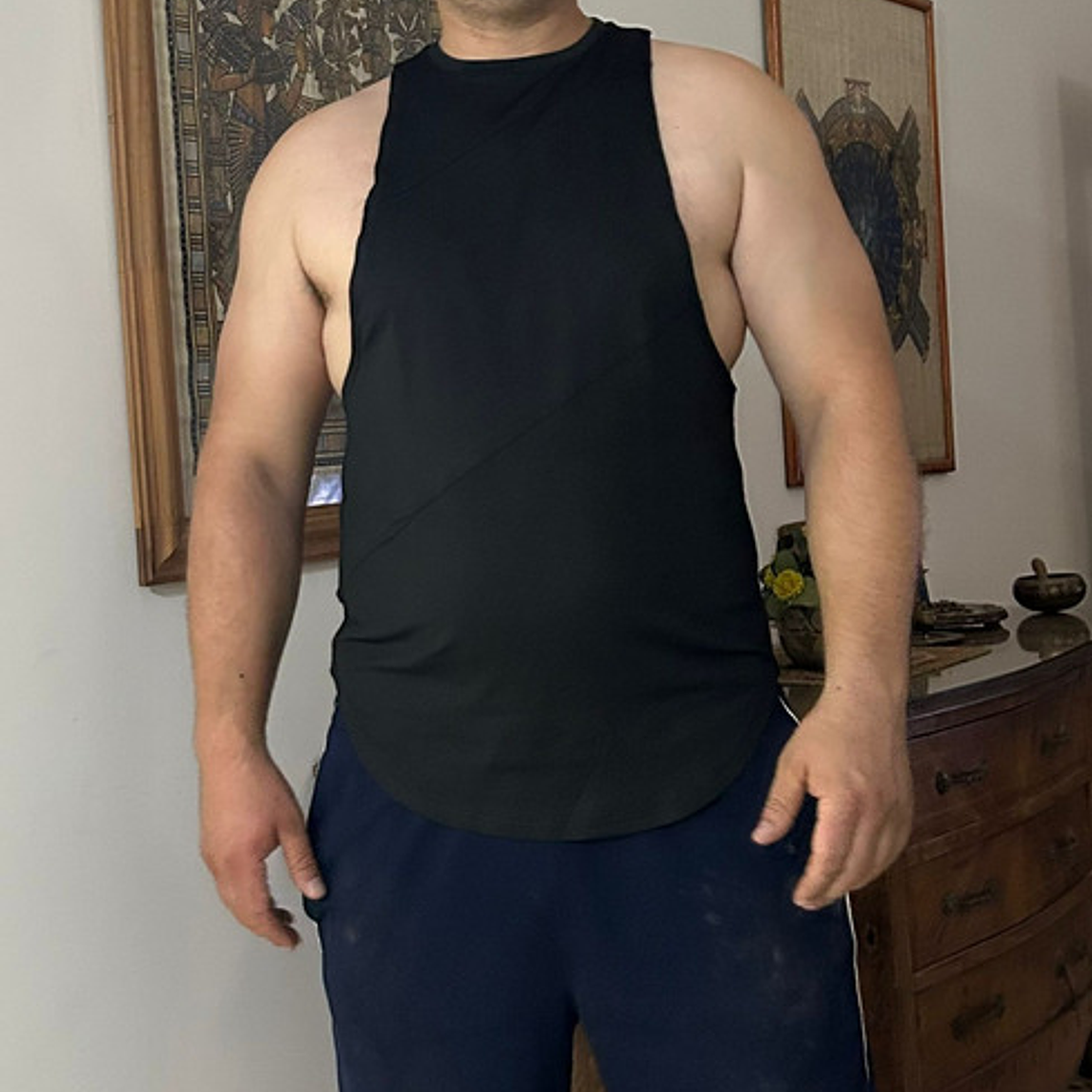 Polera Musculosa Sudadera Hombre Gimnasio Spandex Calidad 5