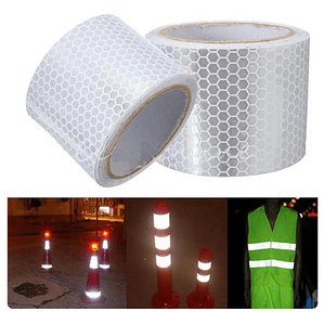 Pack 3 Rollos Tiras Reflectantes Seguridad Calidad 5x100cm
