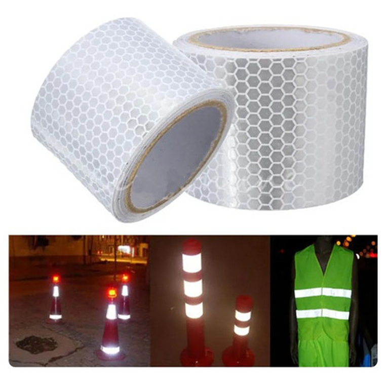 Pack 3 Rollos Tiras Reflectantes Seguridad Calidad 5x100cm 1