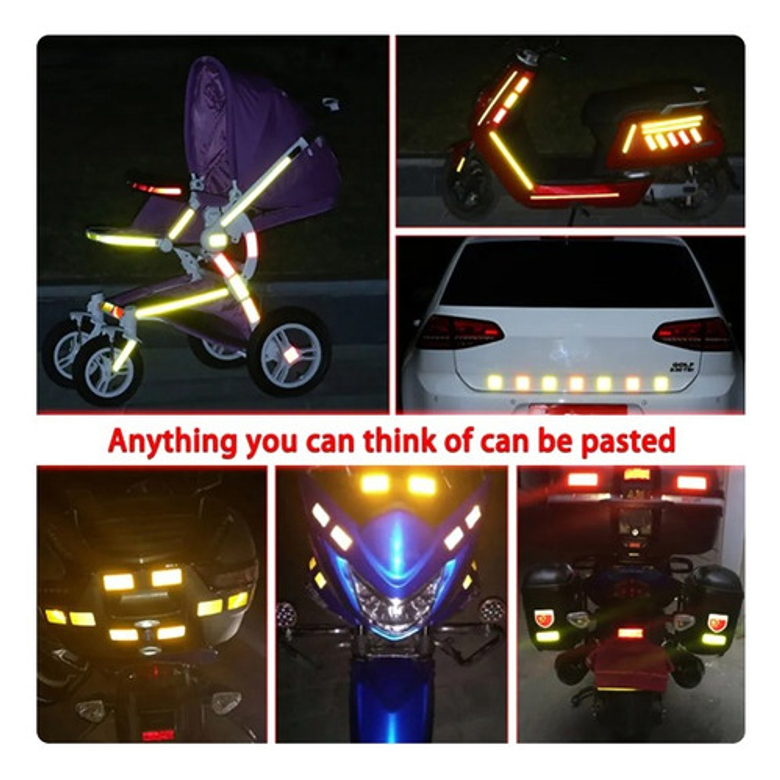 Pack 3 Rollos Tiras Reflectantes Seguridad Calidad 5x100cm 4