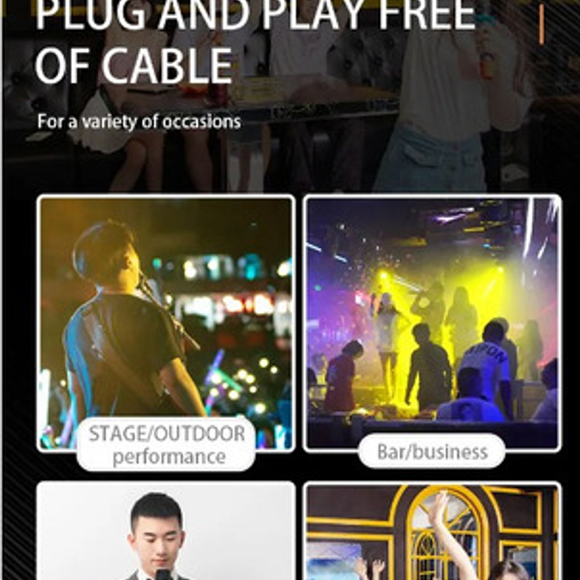 Kit 4 Micrófonos Inalámbricos Cardioide Calidad Frecuencias 8