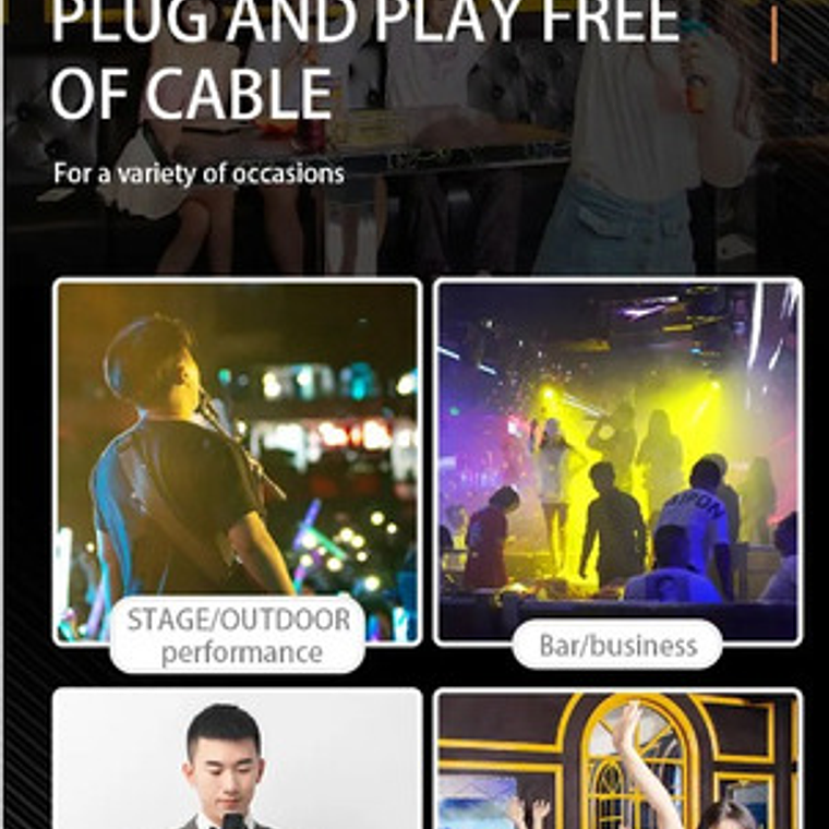 Kit 4 Micrófonos Inalámbricos Cardioide Calidad Frecuencias 8