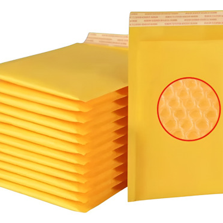 Pack 50 Sobre Kraft Acolchado Con Burbujas Impermeable 13x18 1