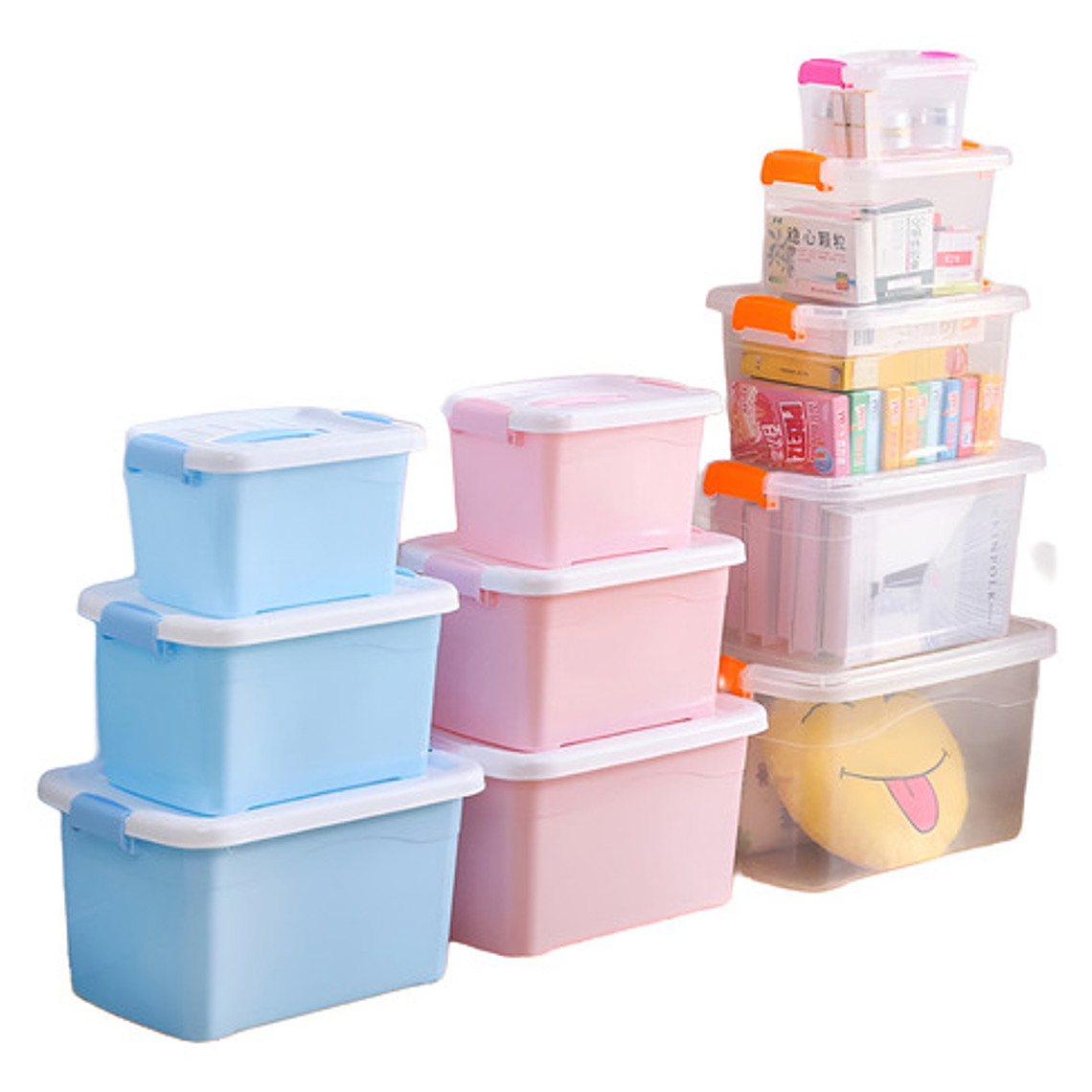Caja Organizadora Xxxl Con Rueda 170l Resistente Colores  1