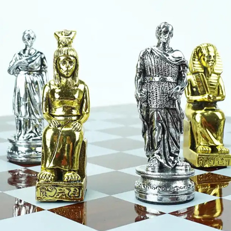 Tablero Ajedrez Premium Egipcios Contra Romanos Edic. Lujo 3