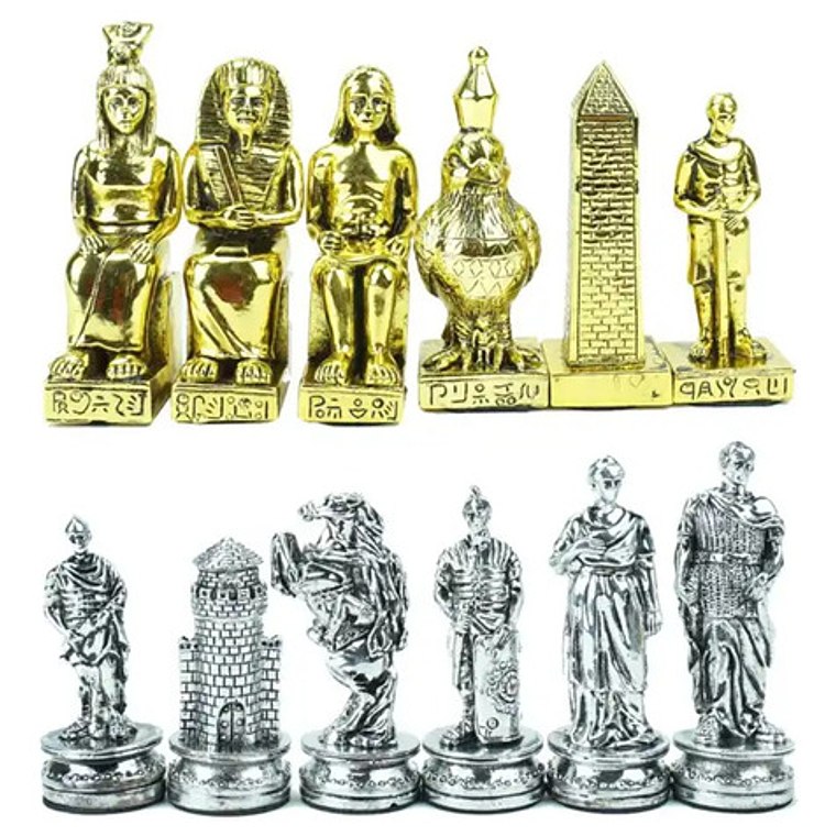 Tablero Ajedrez Premium Egipcios Contra Romanos Edic. Lujo 6