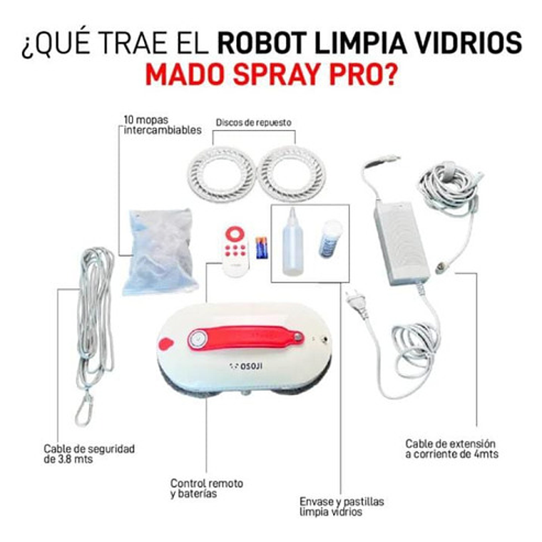 Robot Limpia Vidrios Osoji Plus Spray Pro Bluetooth Ultimo 9