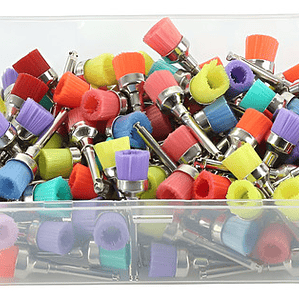 Pack 100 Escobillas Profilaxis Dental Colores En Caja / Flex