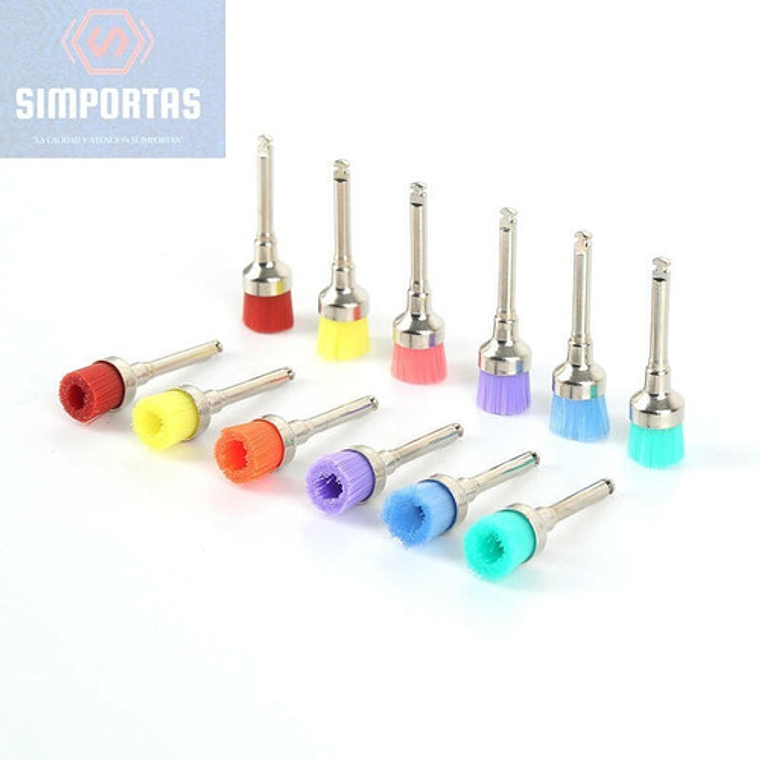 Pack 100 Escobillas Profilaxis Dental Colores En Caja / Flex 4