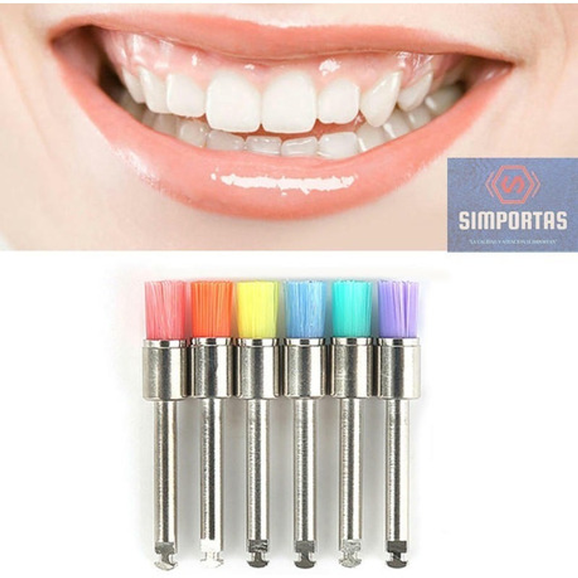 Pack 100 Escobillas Profilaxis Dental Colores En Caja / Flex 5