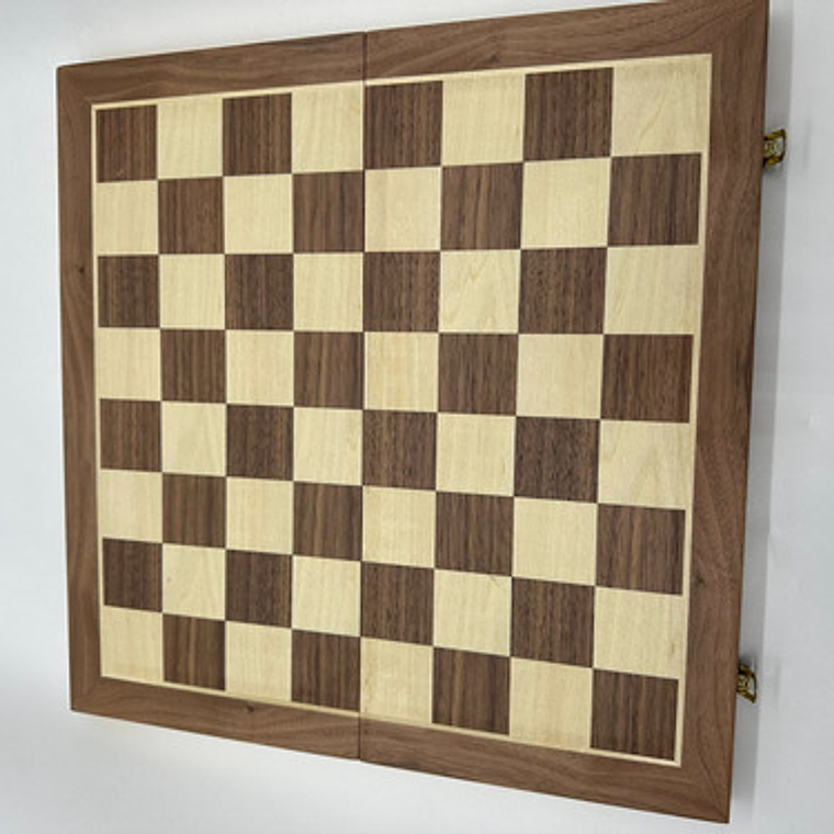 Tablero De Ajedrez Madera Tallado 40x40cm Magnético Portable 7