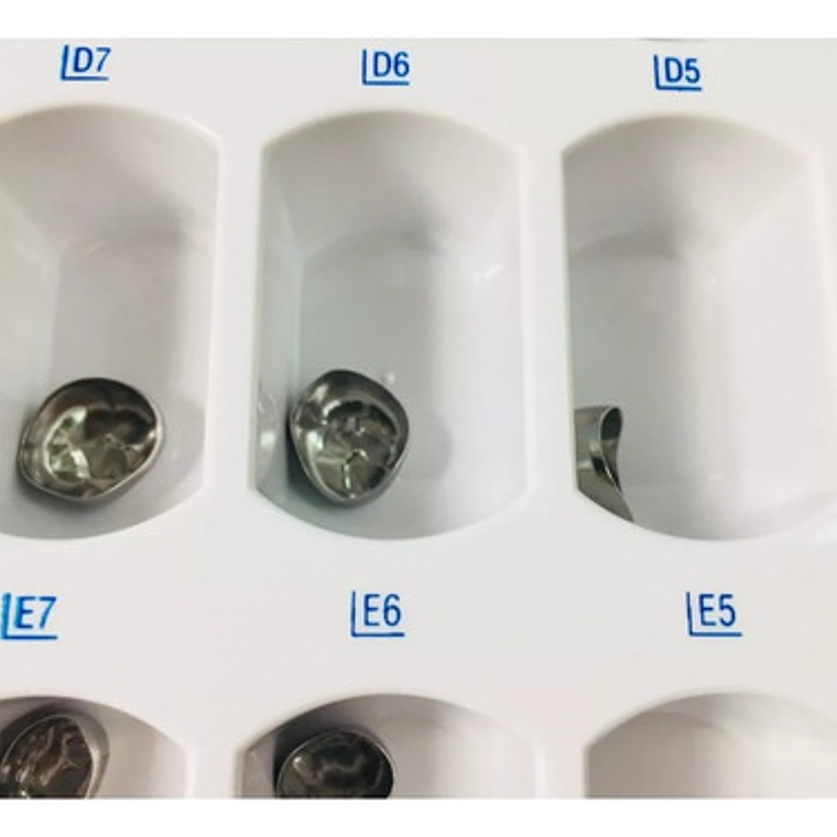 Set Coronas Metálicas Pediátricas Dental 48 Piezas Calidad 5