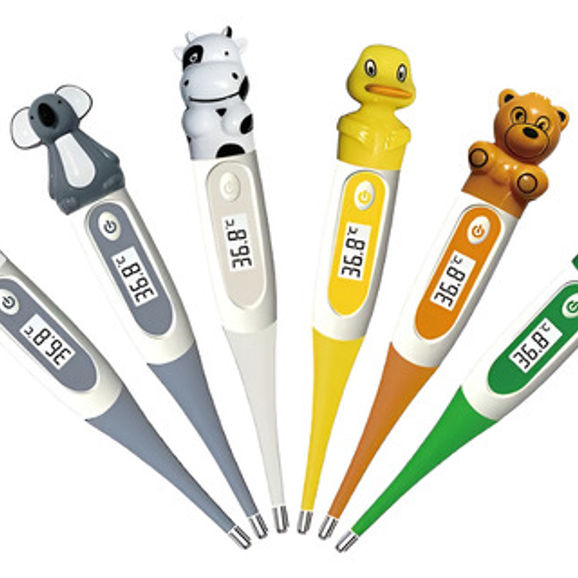 Termómetro Digital Corporal Bebés Punta Flexible Animalitos 1