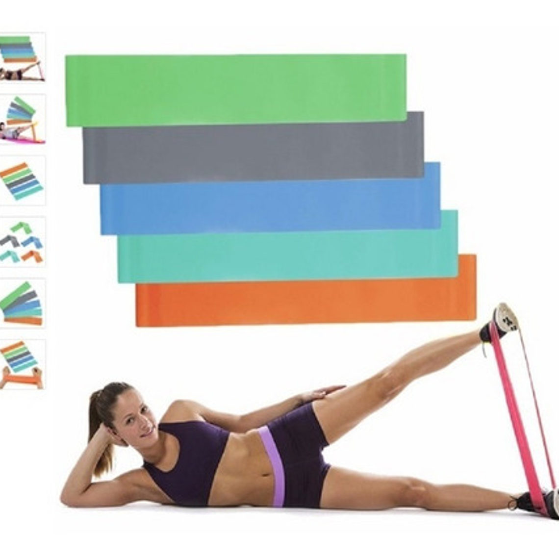 Banda Elástica Resistencia Entrenamiento Ejercicio Santiago 5