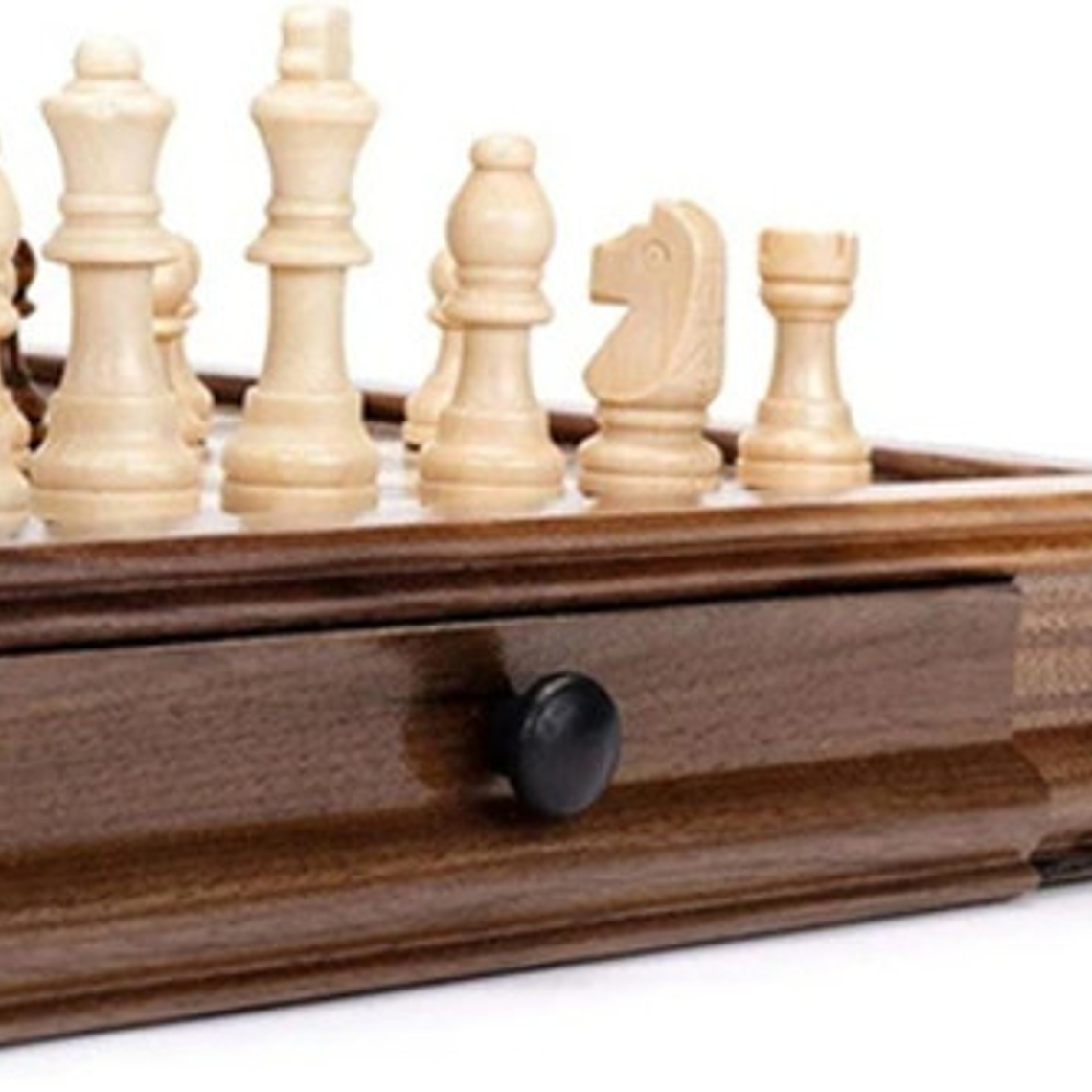 Tablero Ajedrez Premium Cajones Magnético Madera Fina 42cm 6