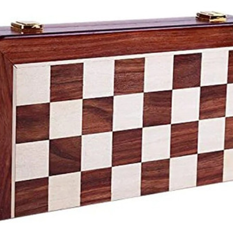 Tablero Ajedrez Deluxe Piezas Metálicas Cobre Y Bronce 29cm 5