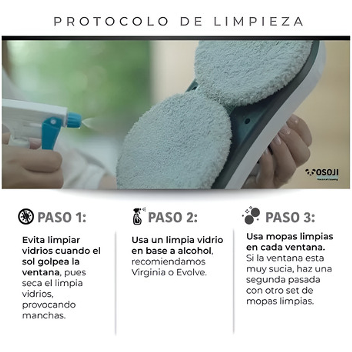 Robot Limpia Vidrios Osoji Spray Automatico Osoji Mado Control Remoto App 10