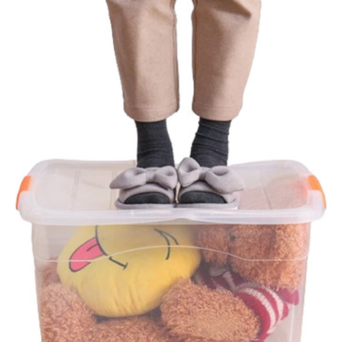 Caja Organizadora Xl Con Ruedas Resistente 120l Colores  1