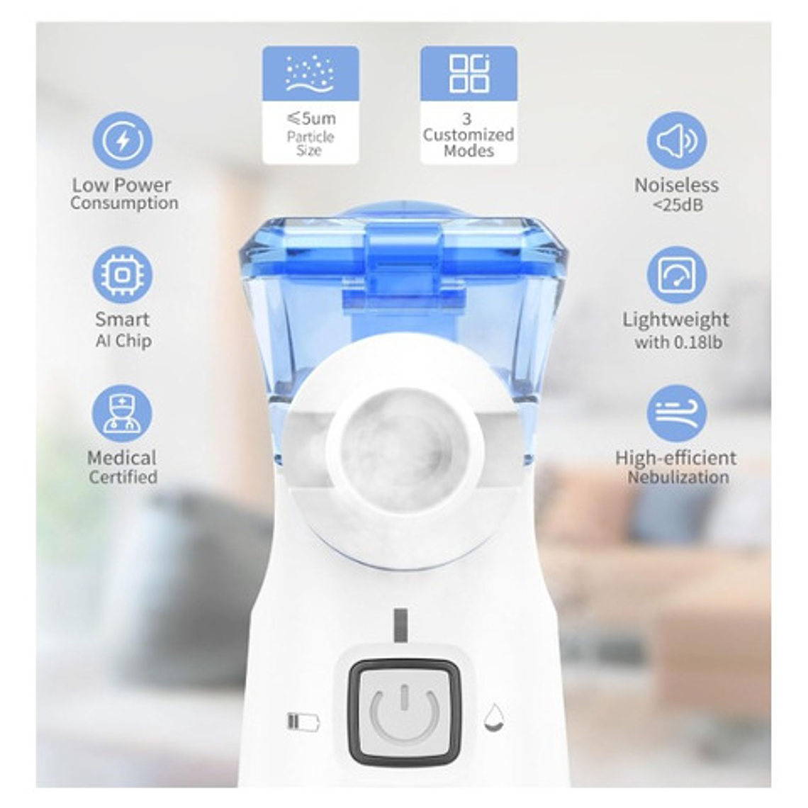 Nebulizador Portátil Niño Y Adulto Usb Calidad Superior 5