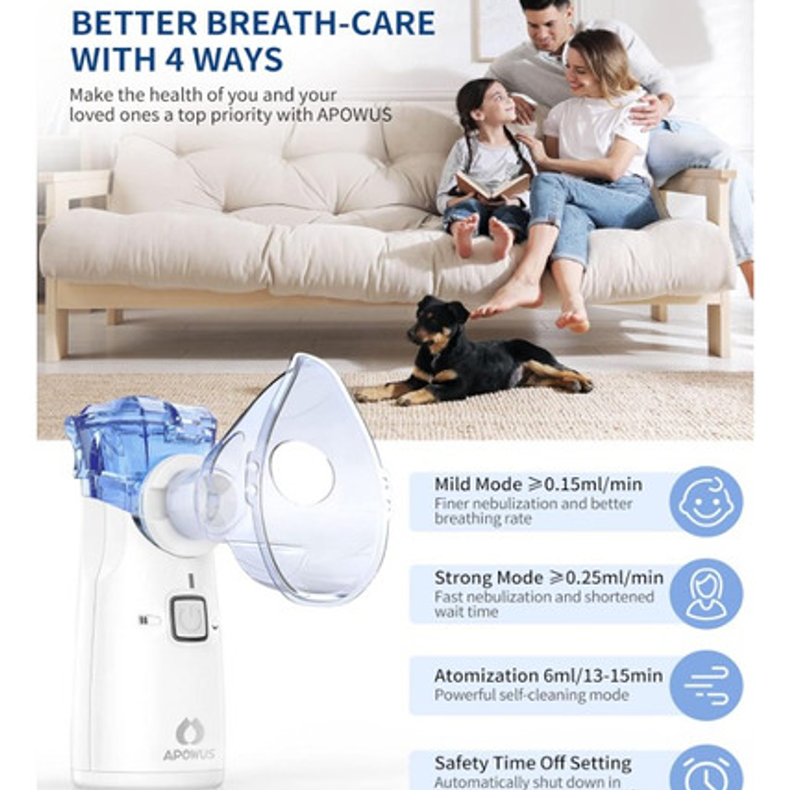 Nebulizador Portátil Niño Y Adulto Usb Calidad Superior 8